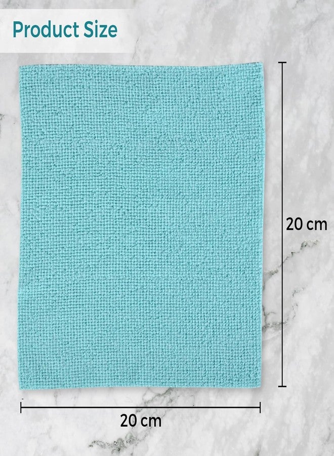 VEPROIX Microfiber Dish Cloths - Reusable Cleaning Wipes with Dispenser Box, Super Absorbent Magic Rags for Kitchen, Home, Car & Windows, Wet & Dry Use (Pack of 1, Multicolor, 20x20 cm) - Image 3